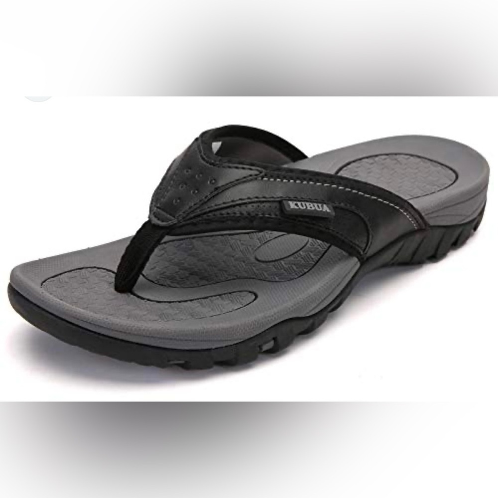 KUBUA Men's Beach Flip-Flops Water Sandals Outdoor Athletic Thong Sandals